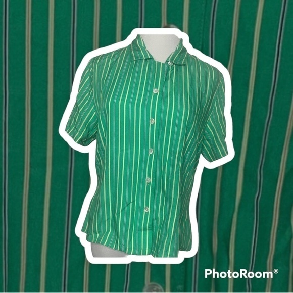 🌻SUSAN Bristol button cotton top, cottage core size 10P - Picture 1 of 6